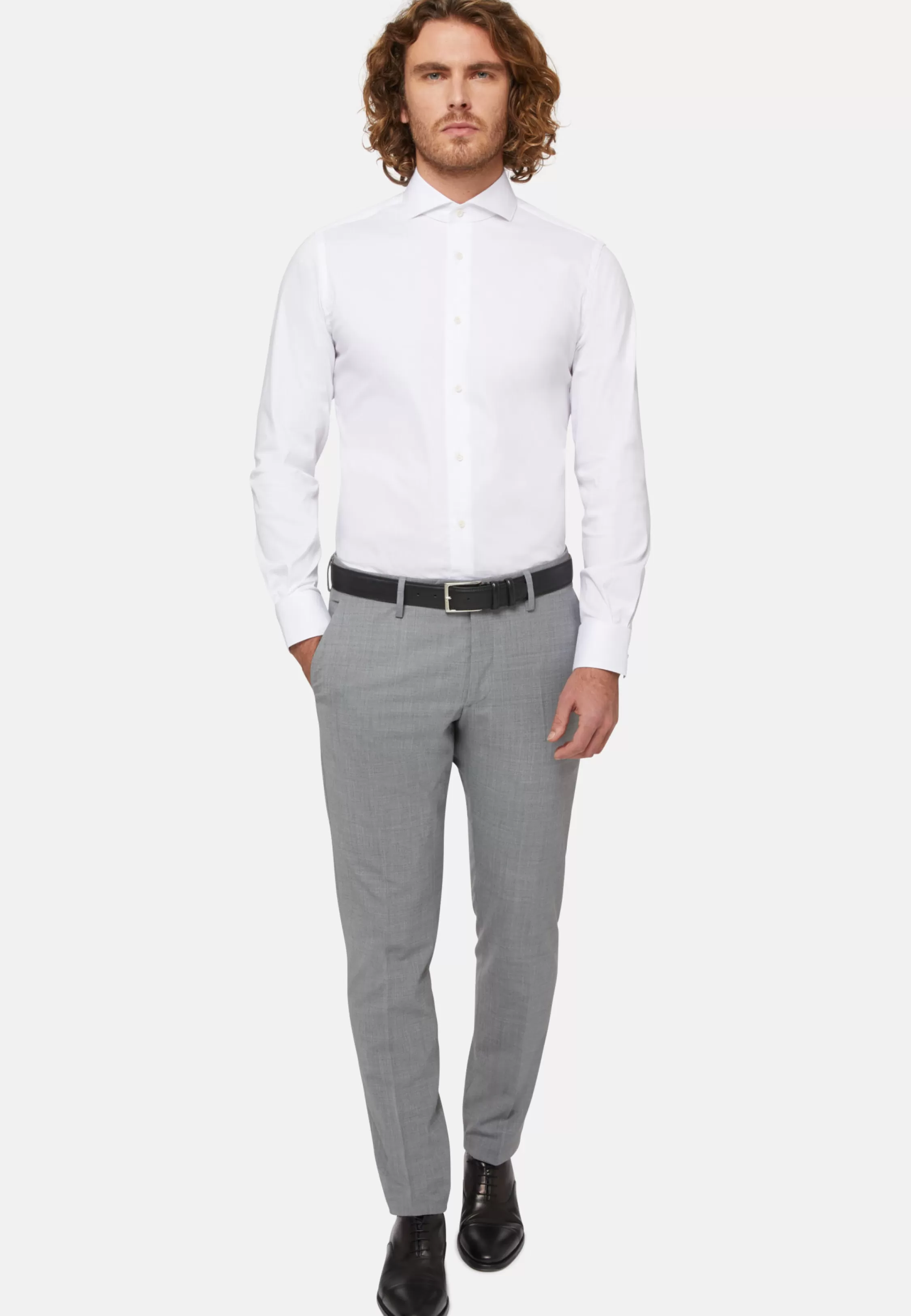 Boggi Milano Slim Fit Stretch Cotton/Nylon Shirt