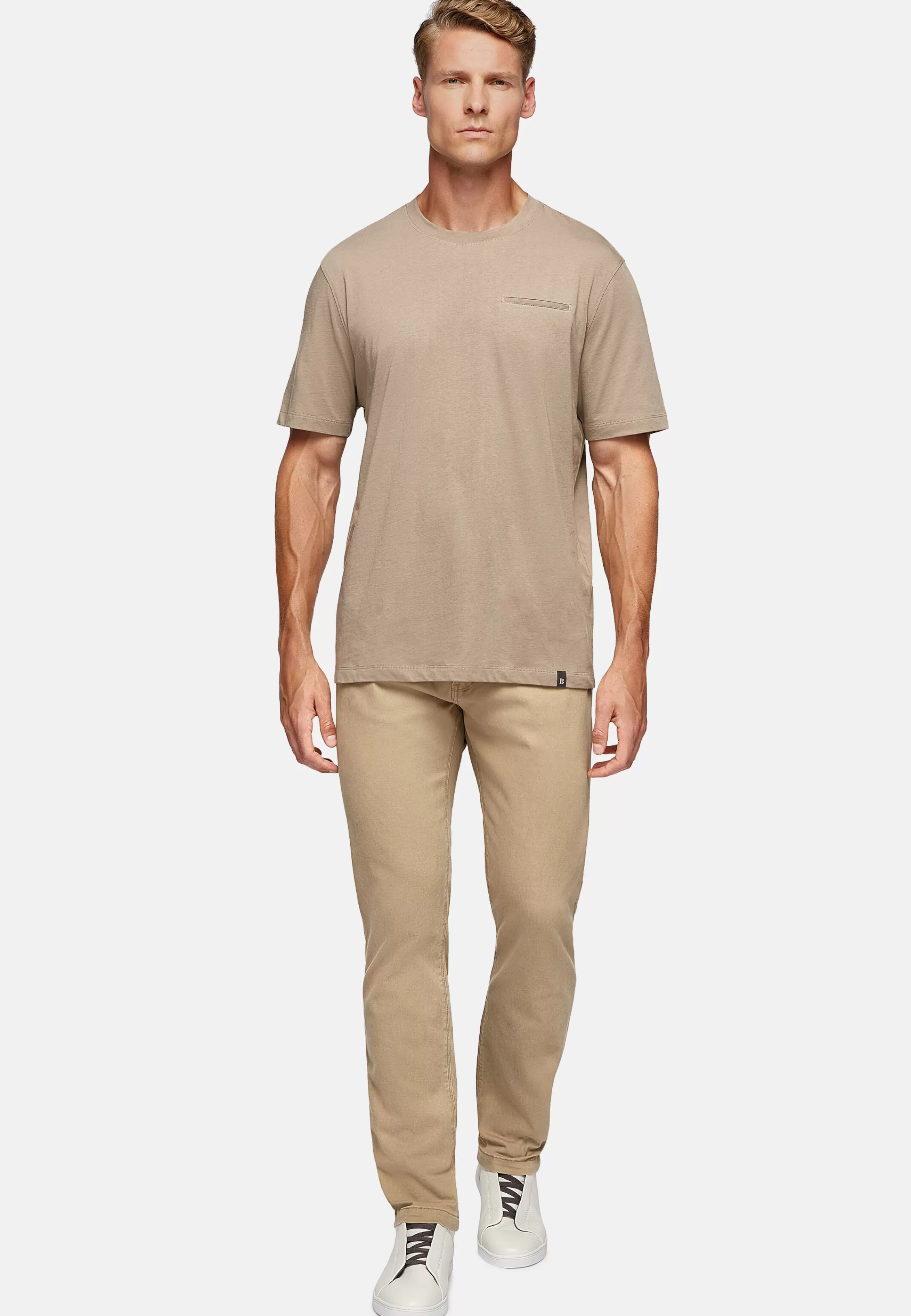 Boggi Milano Ss Australian Cotton Jersey Pocket T Shirt