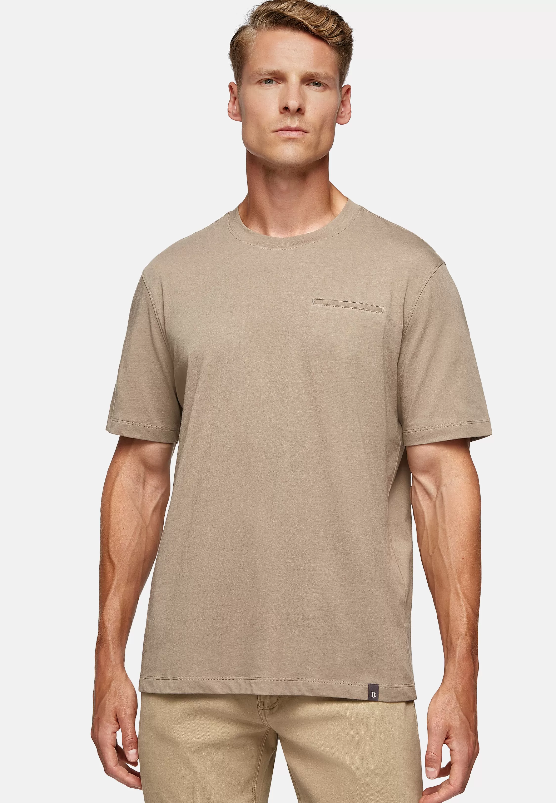 Boggi Milano Ss Australian Cotton Jersey Pocket T Shirt