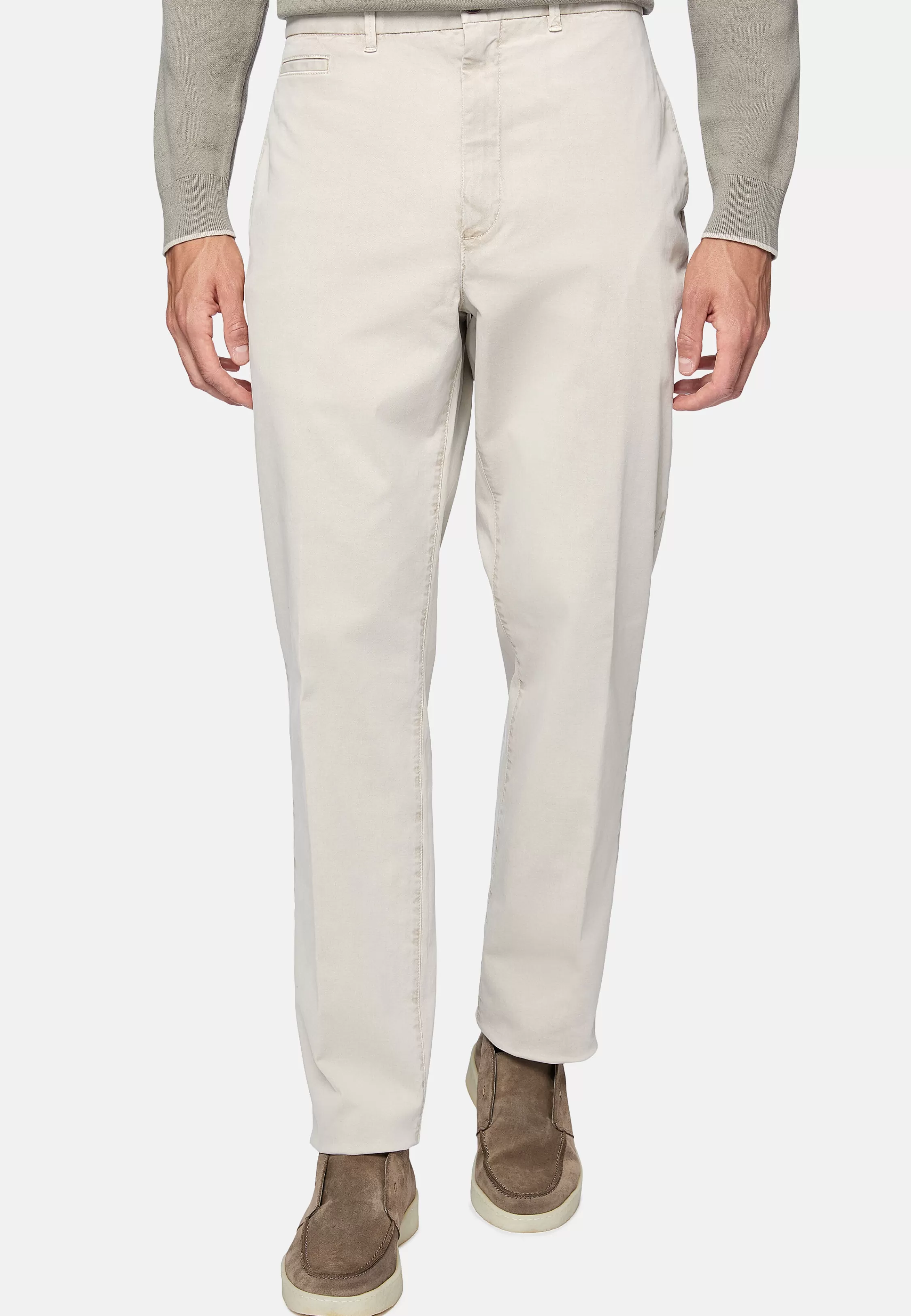 Boggi Milano Stretch Cotton Gabardine Trousers