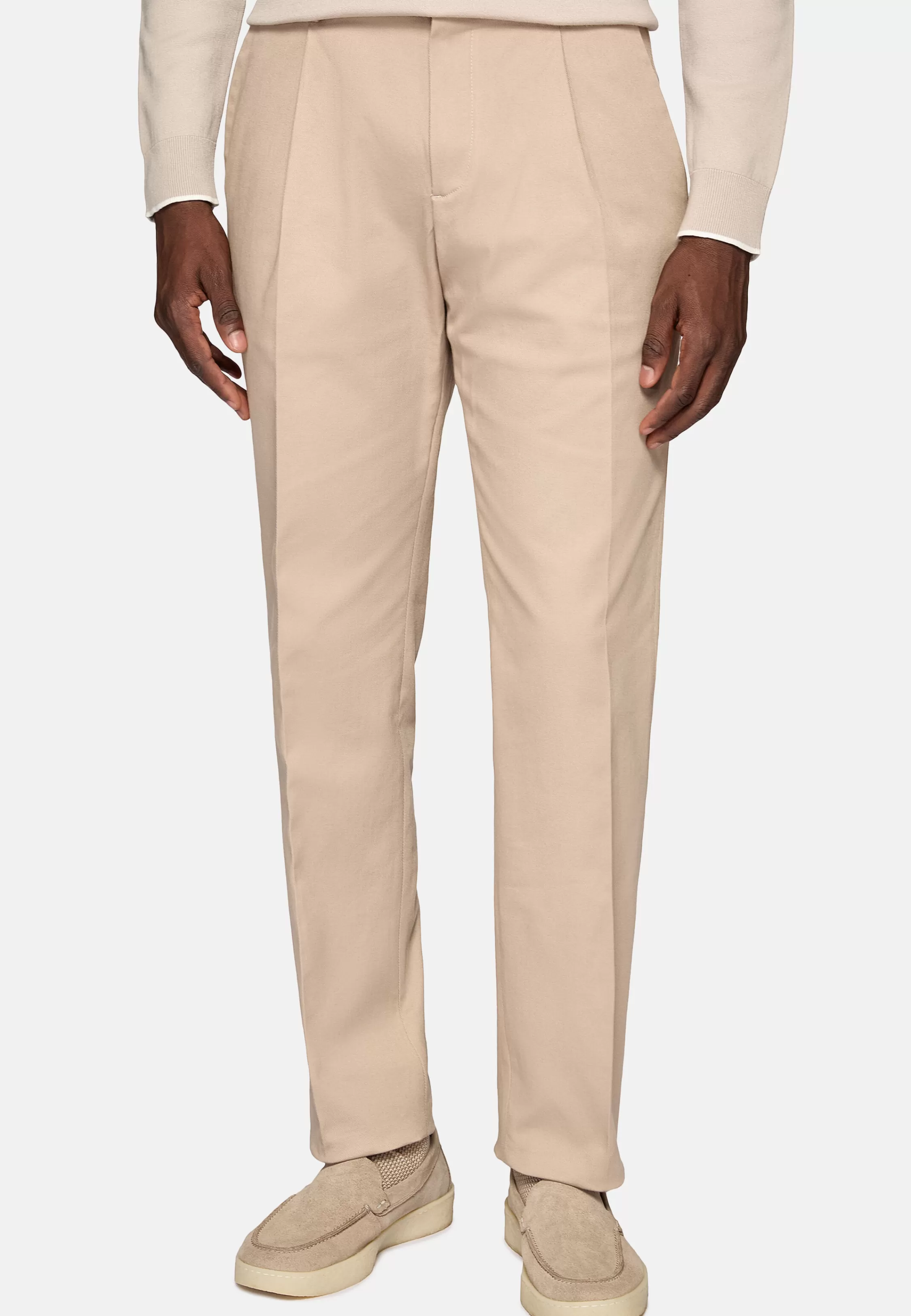 Boggi Milano Stretch Cotton Gabardine Trousers