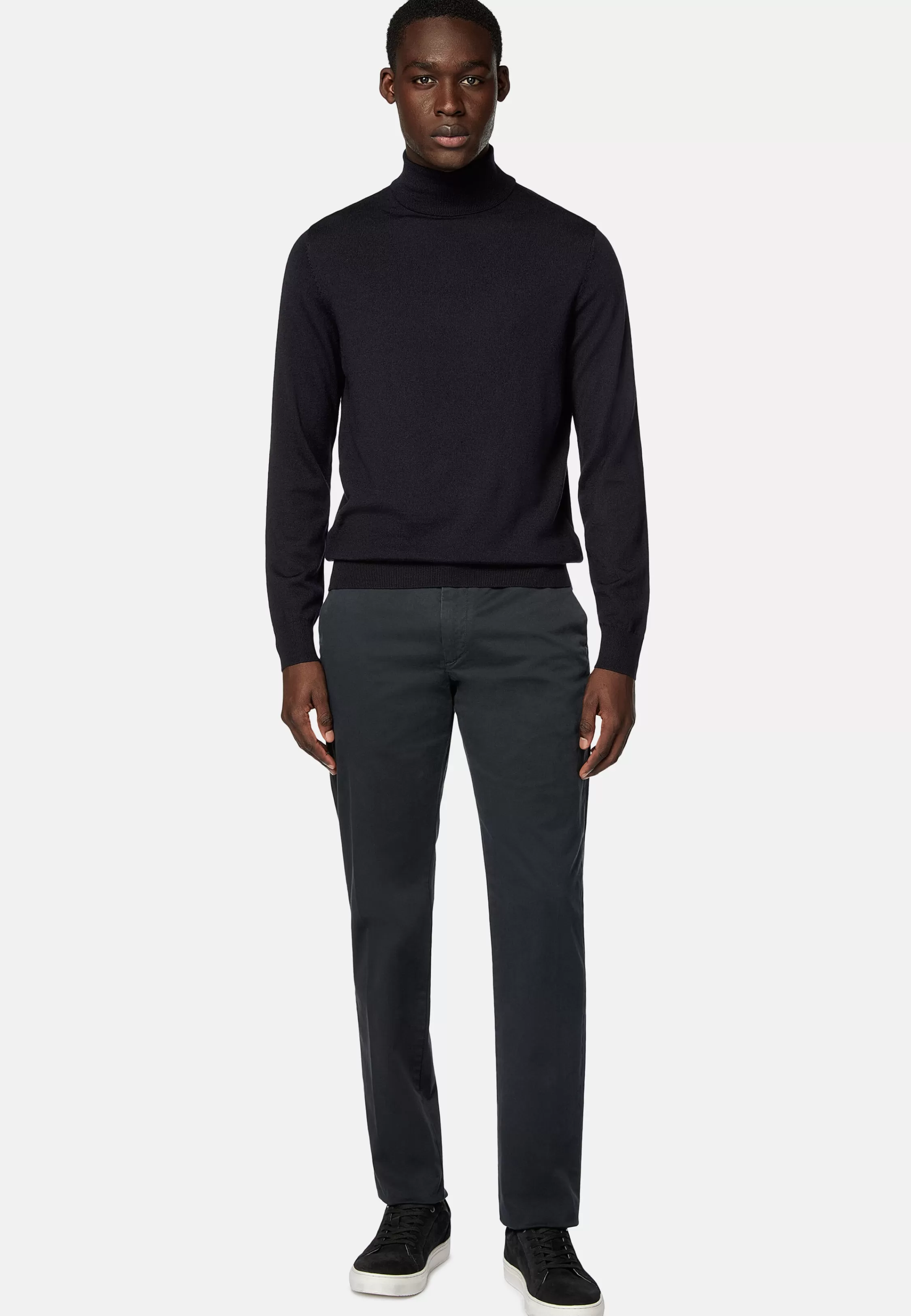 Boggi Milano Stretch Gabardine Cotton Trousers