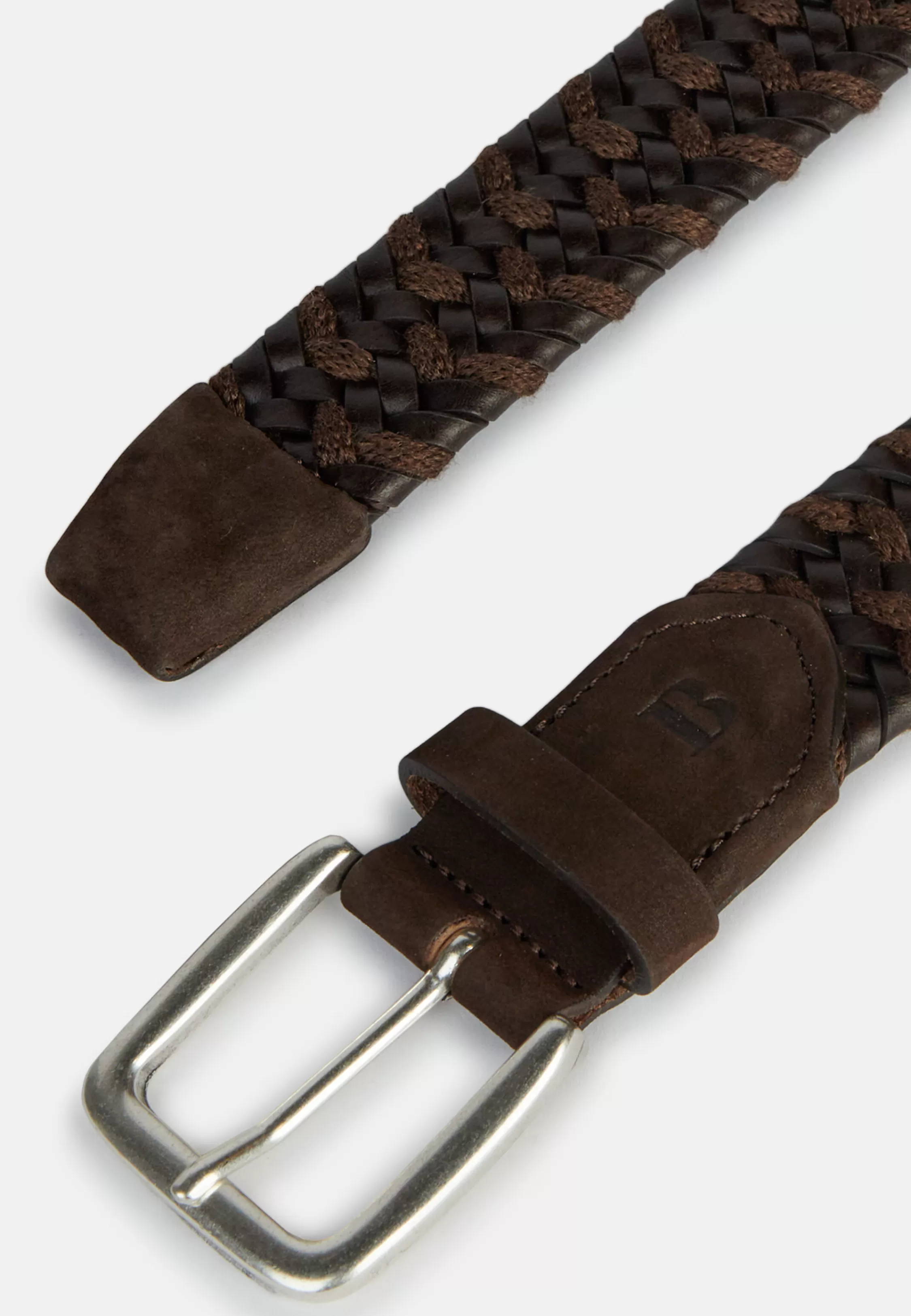 Boggi Milano Stretch Leather/Fabric Woven Belt