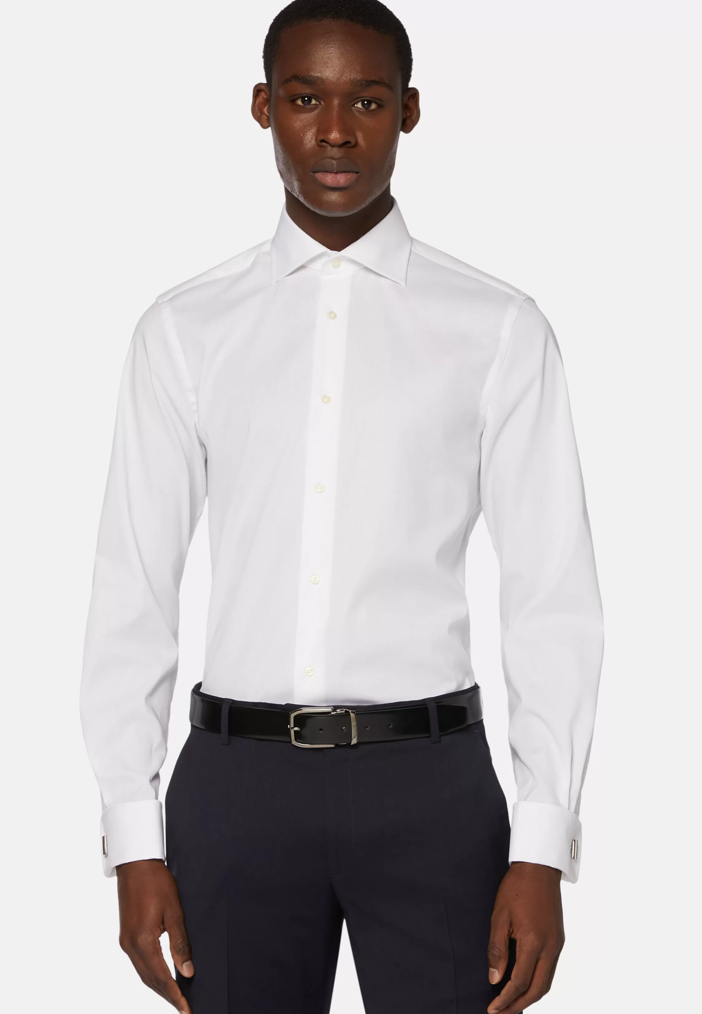 Boggi Milano Stretch P.Point D.Cuff Windsor Collar Shirt Slim F