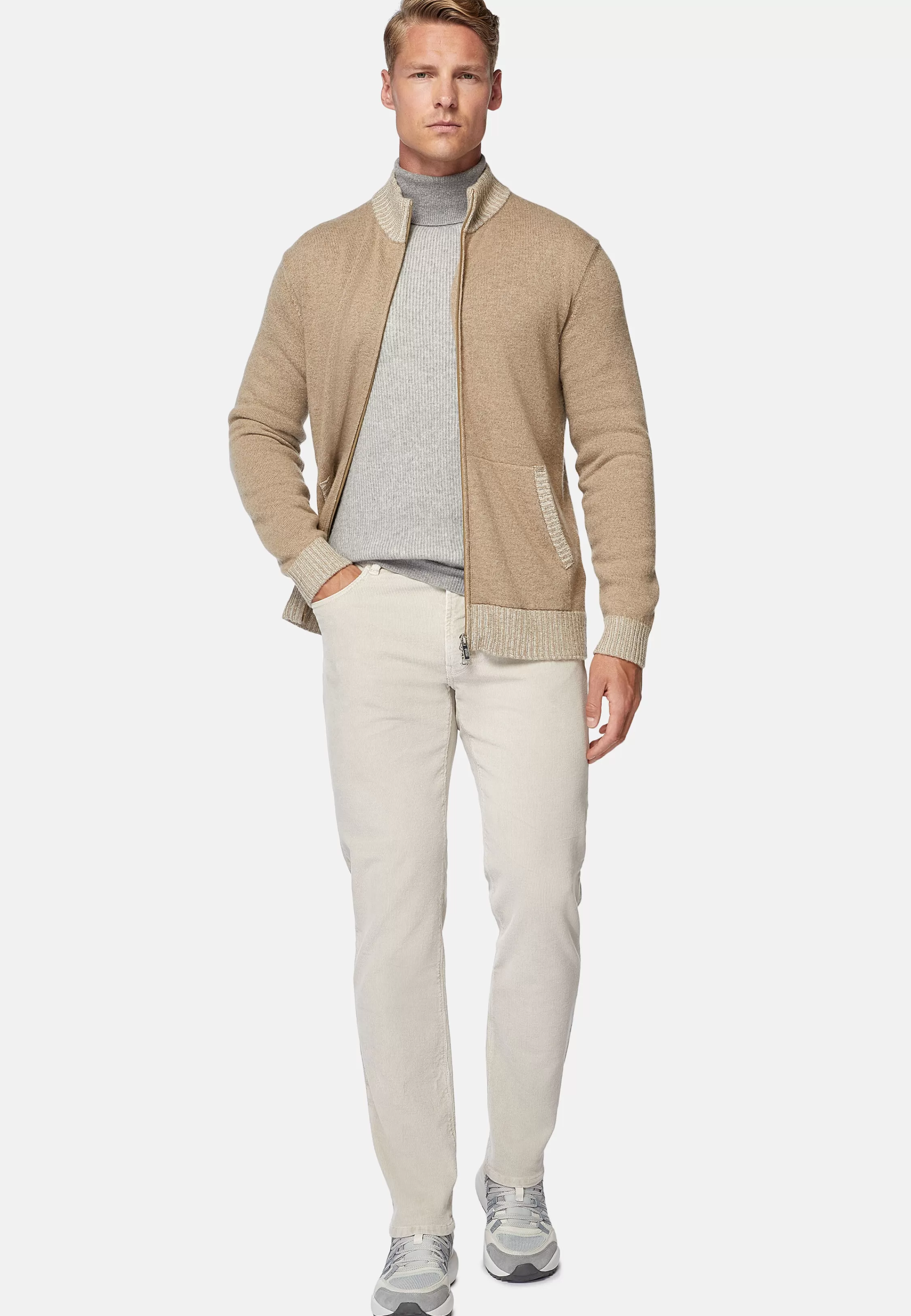 Boggi Milano Cashmere Blend Full Zip Jumper