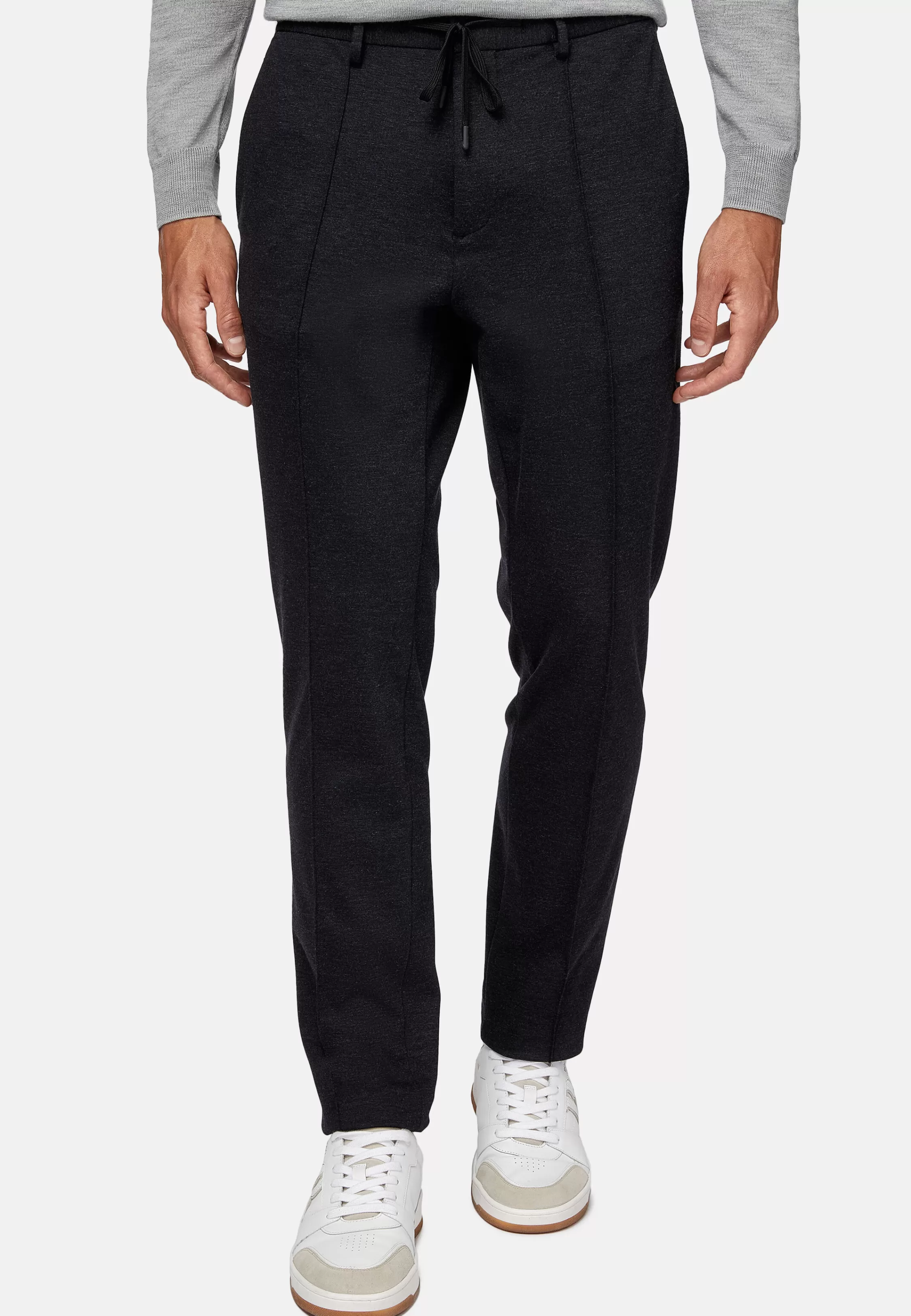 Boggi Milano Trousers In A Stretch Viscose And Nylon Blend