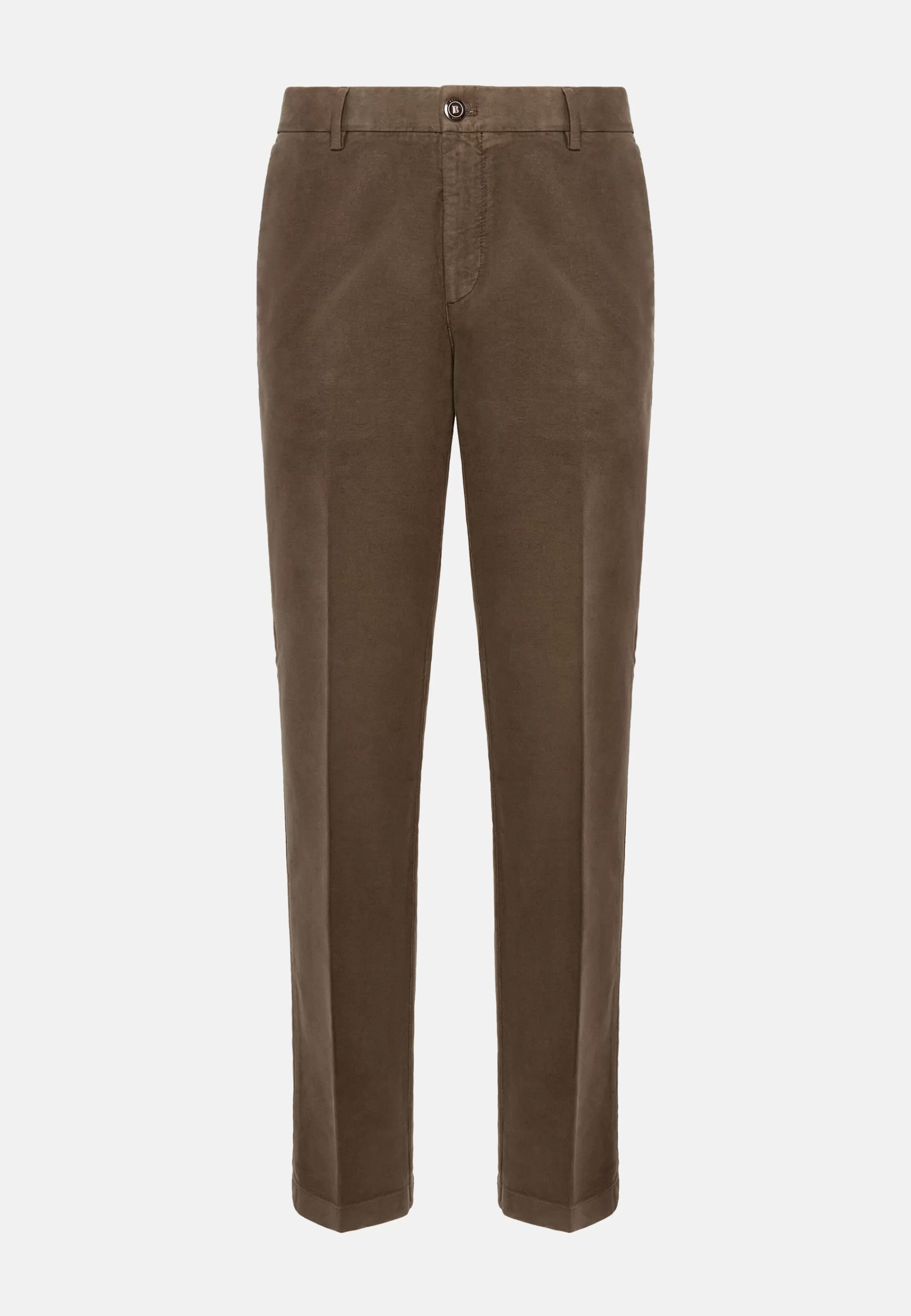 Boggi Milano Trousers In Stretch Cotton Moleskin