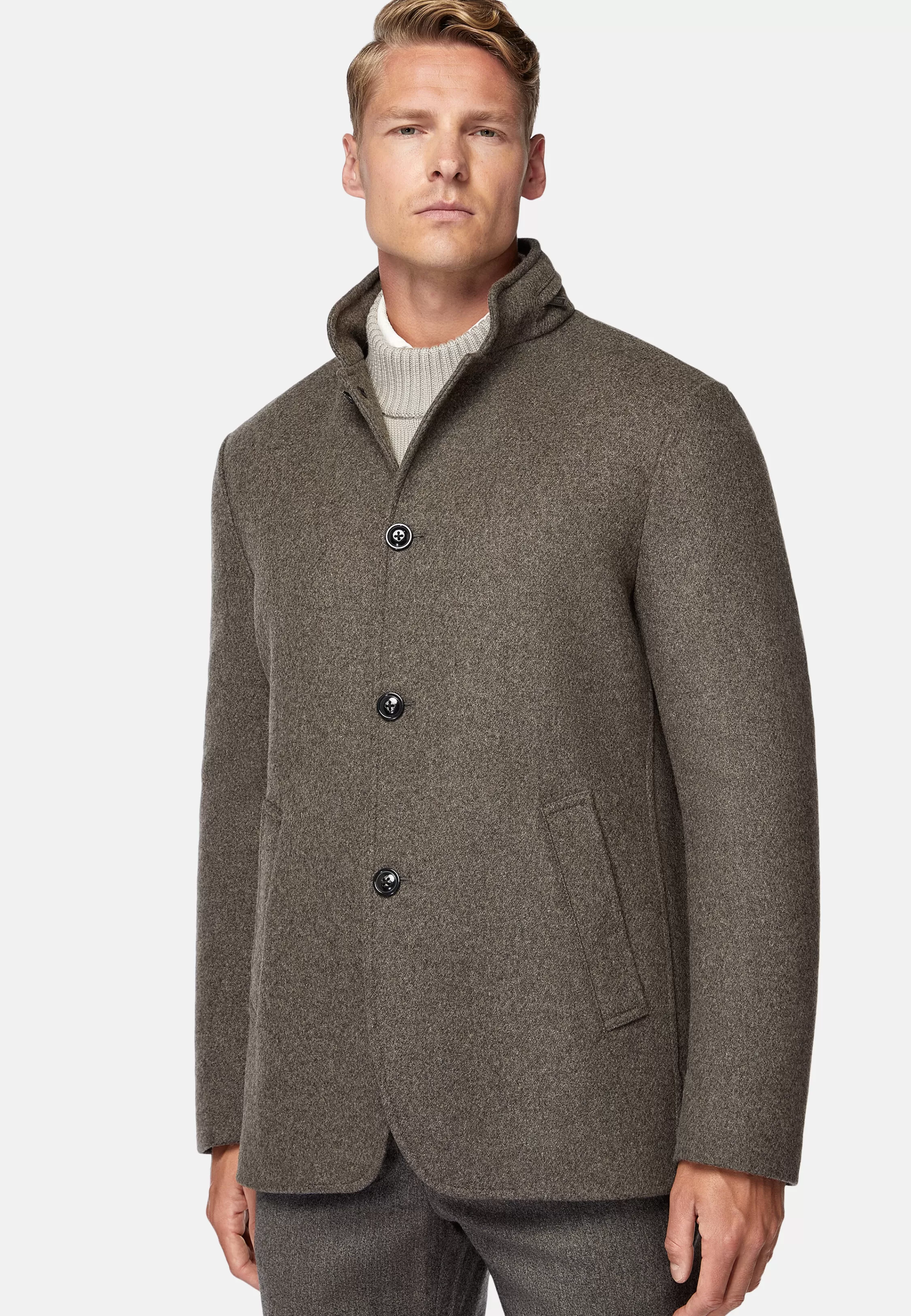 Boggi Milano Wool Peacoat