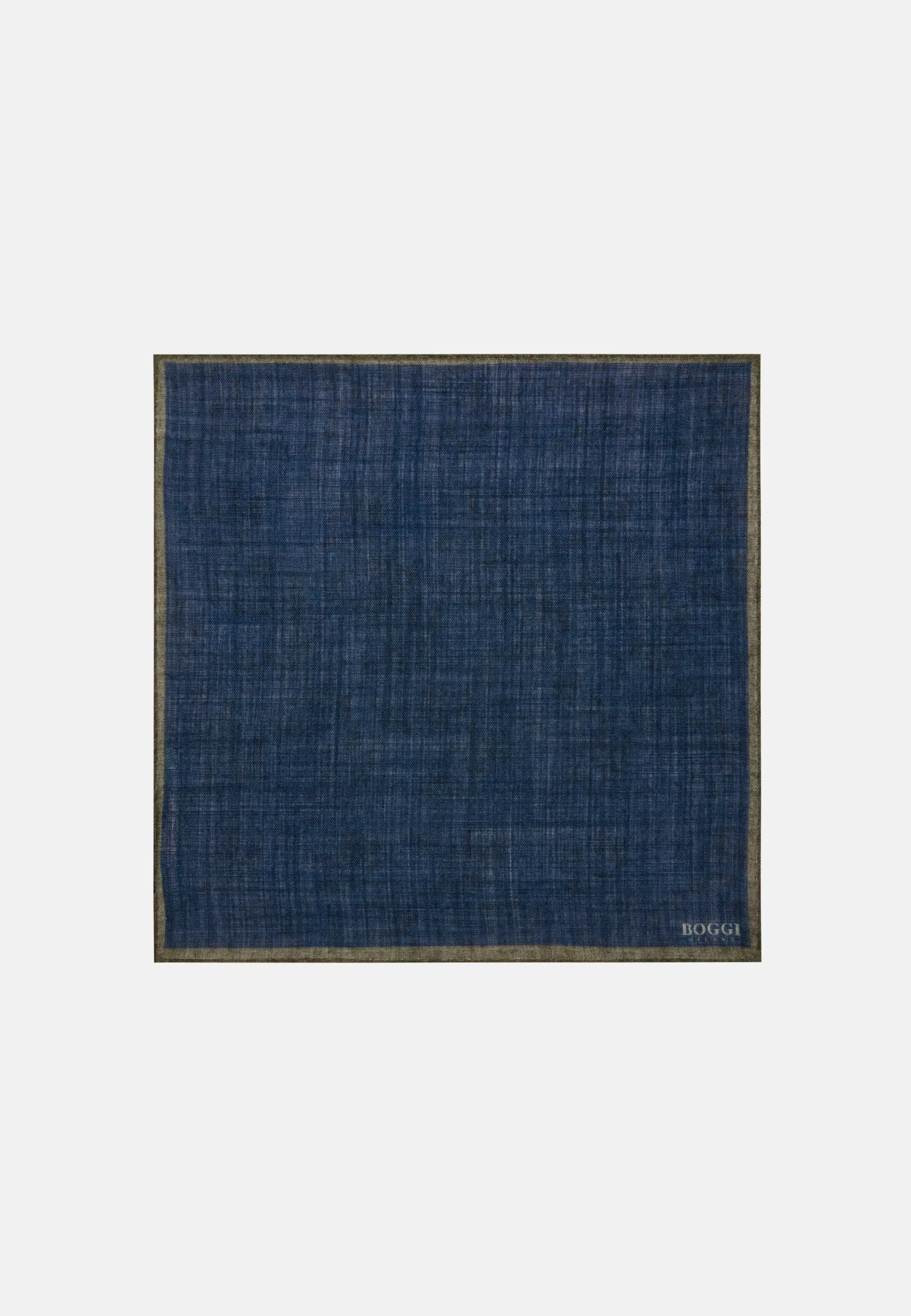 Boggi Milano Wool Pocket Square With Contrasting Edge