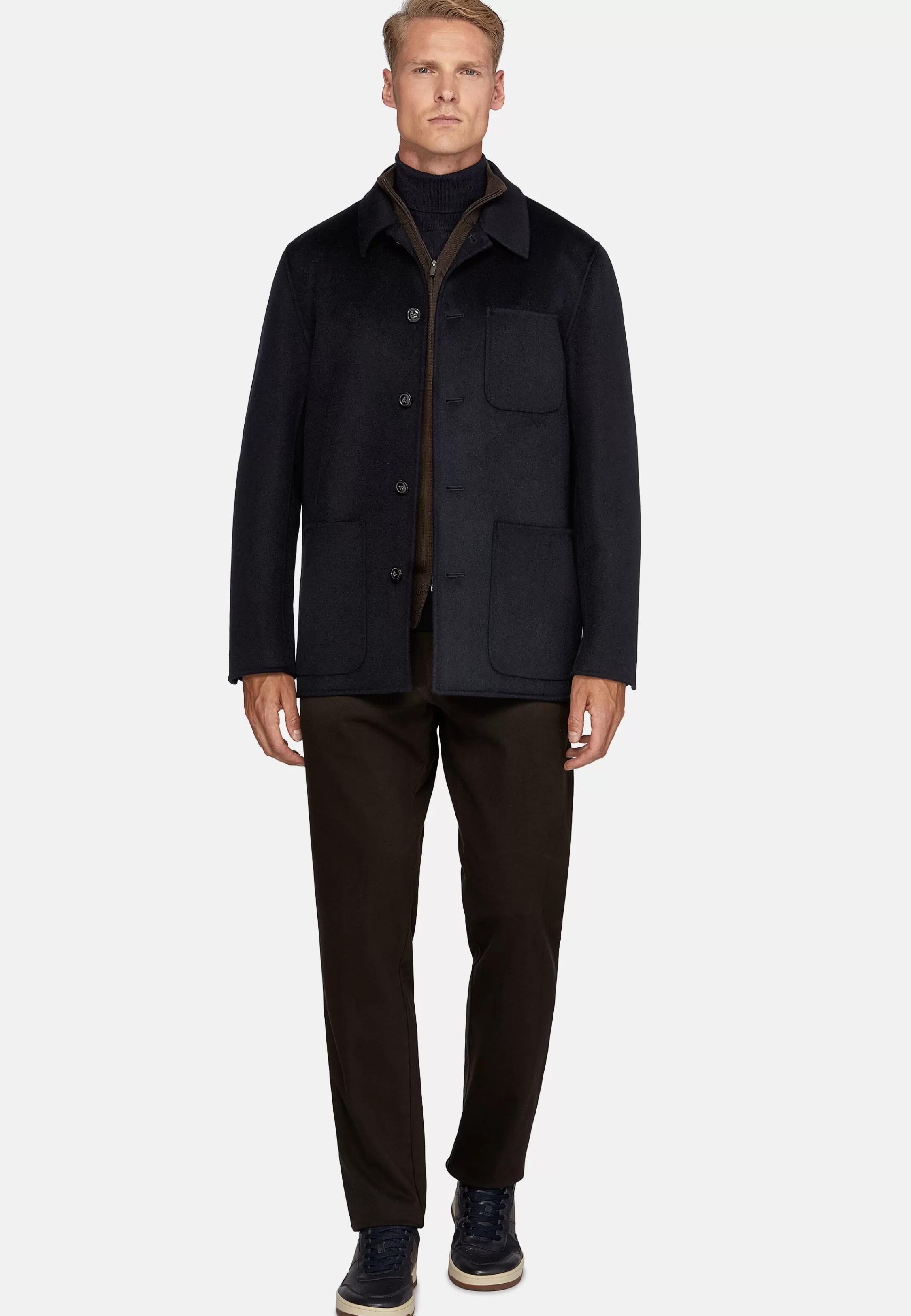 Boggi Milano Work Shirt Jacket In Wool