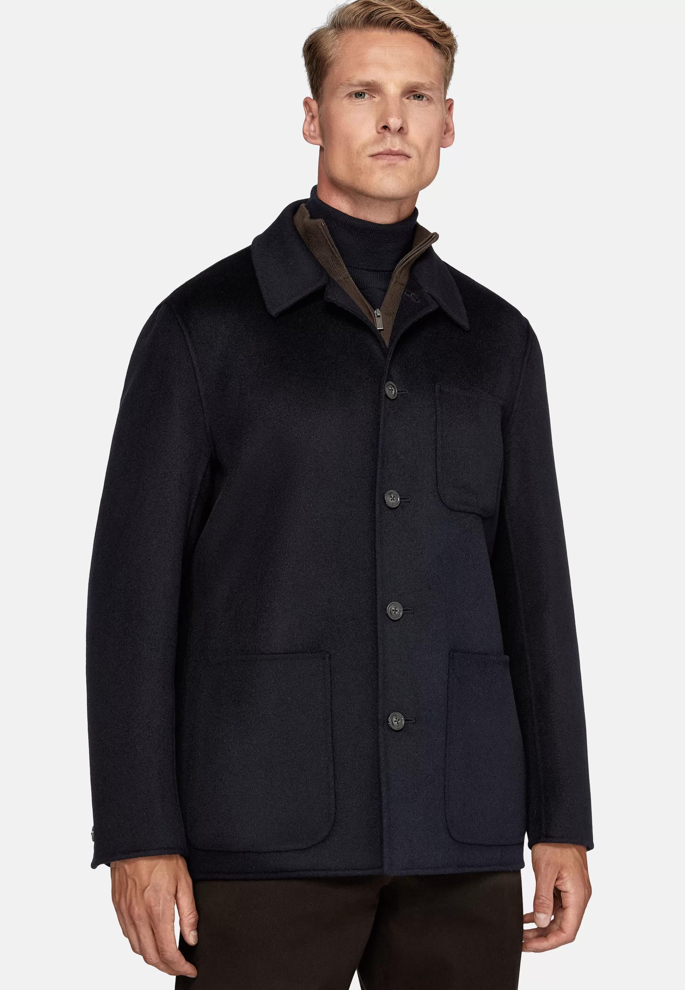 Boggi Milano Work Shirt Jacket In Wool